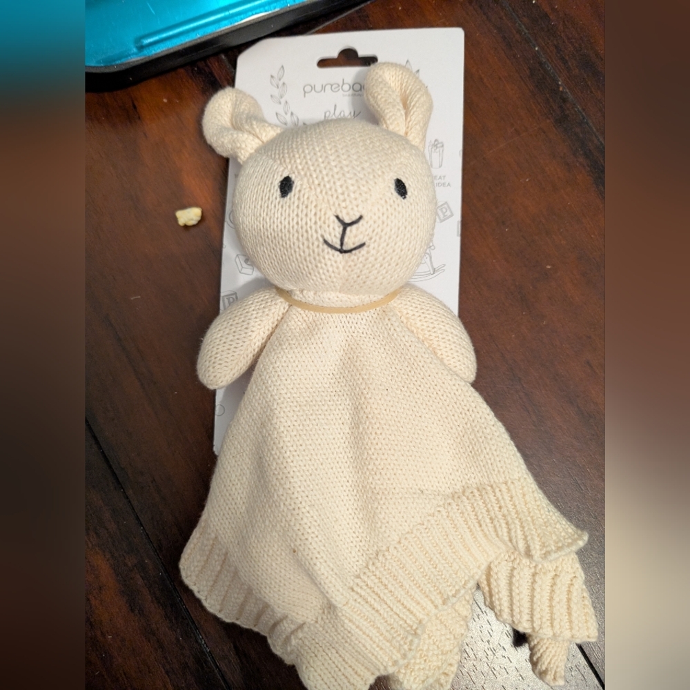 Purebaby Cream Knit Bunny Blanket